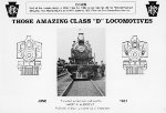 PRR "Class 'D' Locomotives," Page 1, 1981